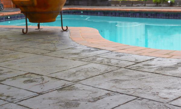 Stamped Patio Construction in Vista