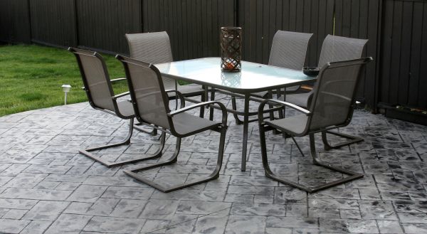 Backyard Concrete Stamping in Vista